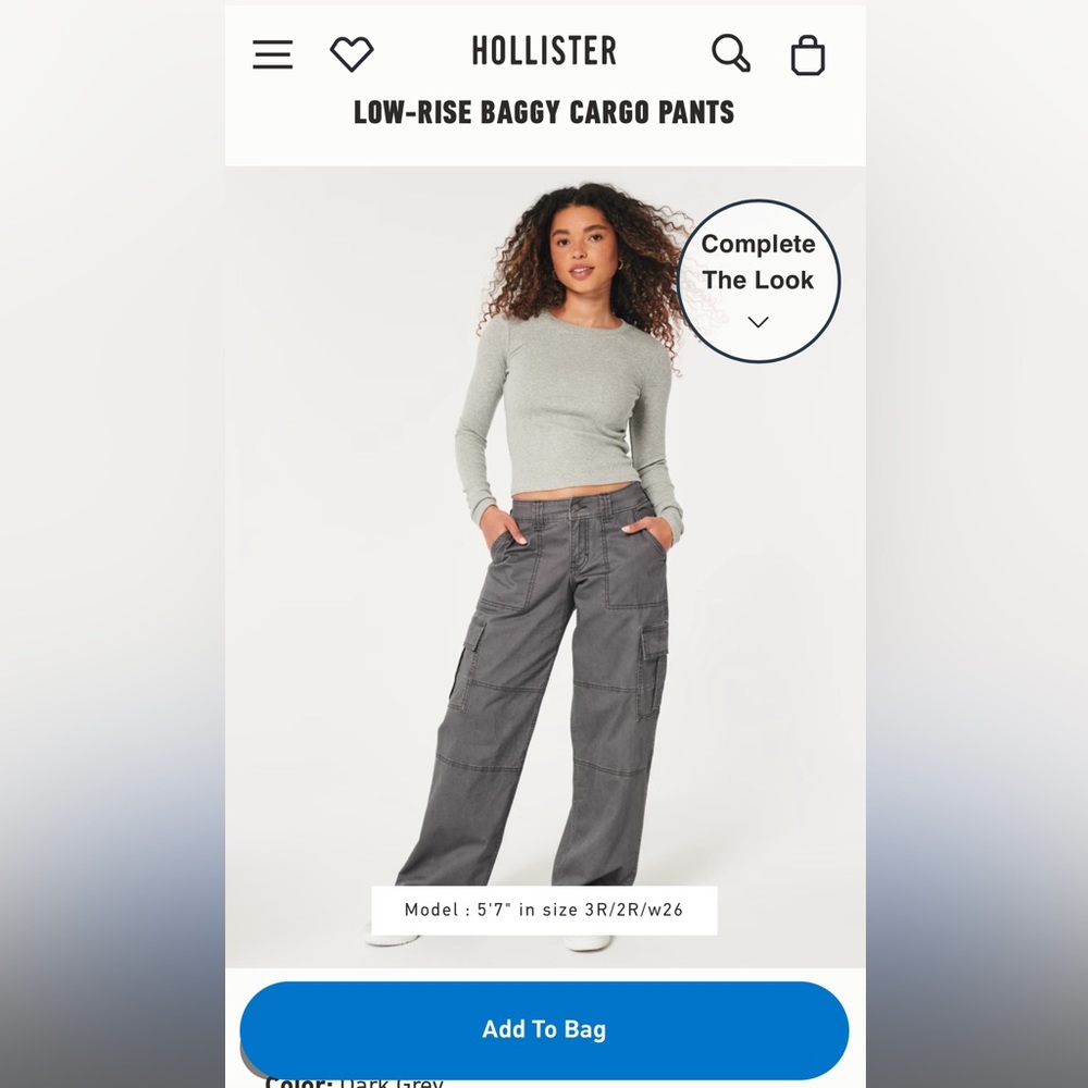 Hollister low rise cargo pants